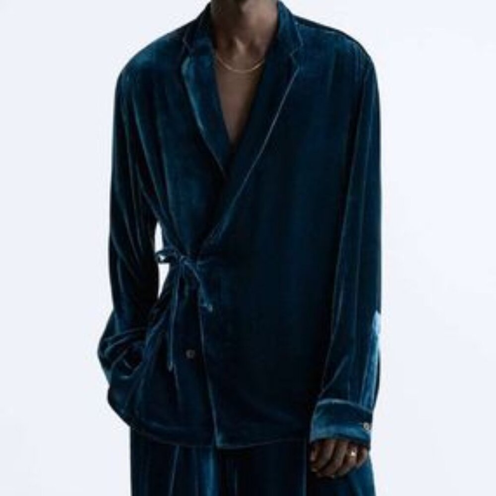 ZARA VELVET KIMONO SHIRT LIMITED EDITION